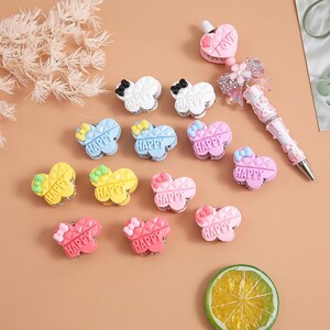 Fancy Butterfly Beads,Rhinestone ButterflyBeads,  Bling Pen Focals, Acrylic Beads, DIY Beadable Pens,Keychain Beads, Jewelry Craft Making