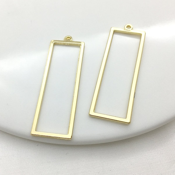 10 pieces Alloy Charm,45x15mm Rectangle charms Pendant,Diy Material,Earring Findings  DIY Jewelry Making Accessories
