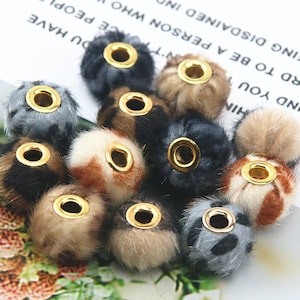 15mm Fuzzy Spacer Beads,  Fabric Beads, for beadable pens, DIY projects,Plush Furry Large Hole Spacer Beads, Beads With Texture