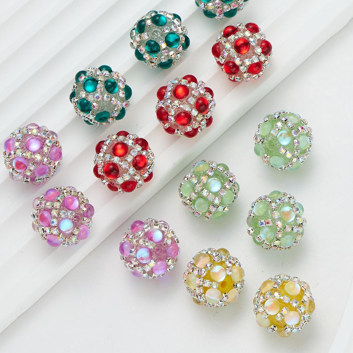 Sparkle Beads,Round rhinestone Beads, Fancy Round Beads, diy Pen Focals,  DIY Beadable Pens,Keychain Beads, Jewelry Craft Making