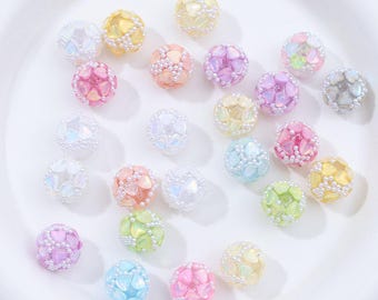 Star heart rhinestone Sparkle Fancy Polymer Clay Jewelry Beads,diy Pen Focals