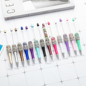Blumen Kunststoff Perlenstifte,feste Zucker Perlenstifte,DIY Perlenstift,Perlenstift Rohlinge mit Tinte Minen,Bubblegum Perle zum Anpassen