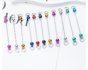 Nieuwe gekleurde staafjes met kralen, doe-het-zelf sleutelhangers, Make It a Charm