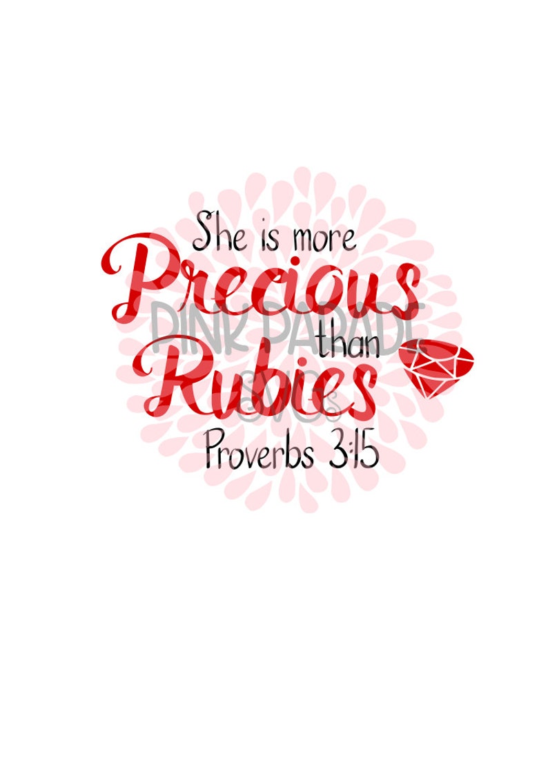 She is More Precious than Rubies SVG Cuttable Design File Etsy