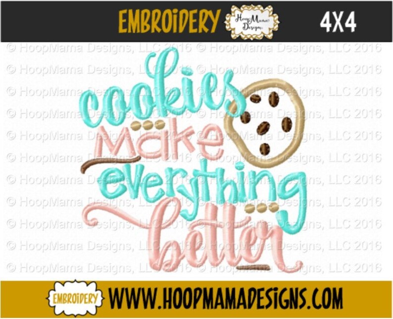 Cookies Make Everything Better Holiday Baking Embroidery Etsy