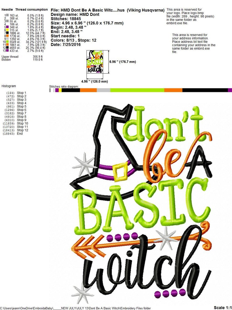 Halloween embroidery for adults dont be a basic witch witch  etsy Halloween embroidery for adults dont be a basic witch witch  etsy