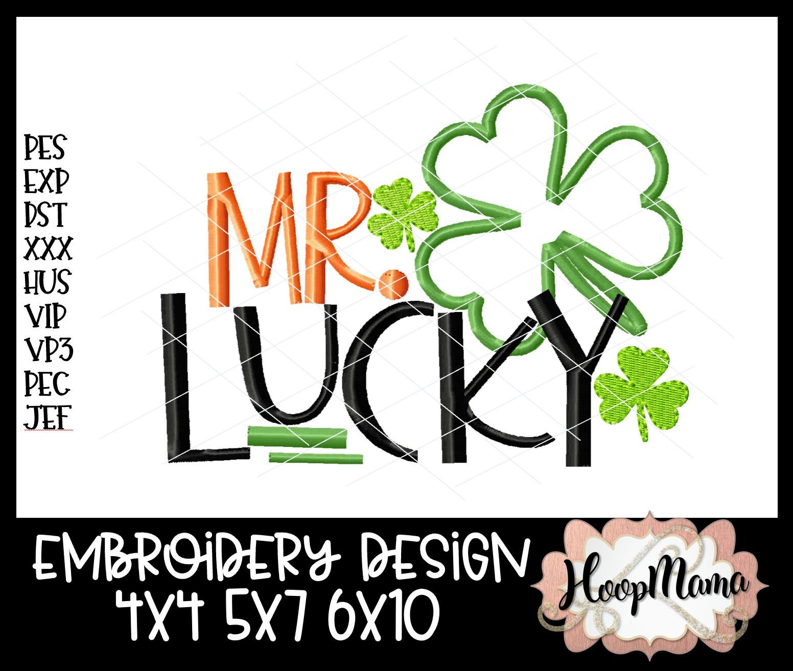 Design Mr Lucky 4x4 5x7 6x10, Kitchen Embroidery Design - Etsy