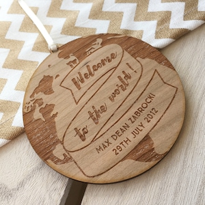 Welcome to the World Personalised Globe Nursery Decoration