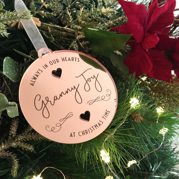 Personalised Photo Remembrance Christmas Tree Decoration Bauble Ornament