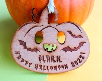 Personalised Halloween Pumpkin Decoration, Happy Halloween 2022, Child's Name Pumpkin Decoration