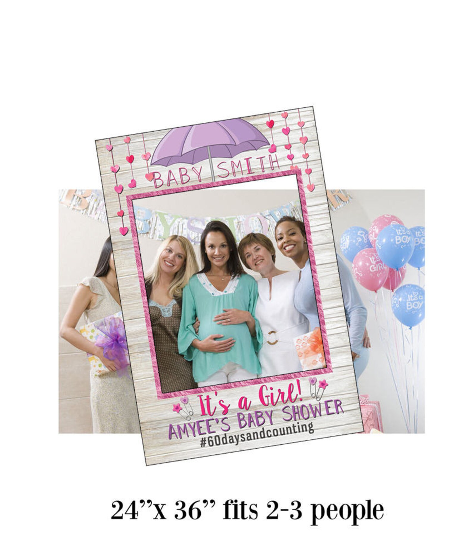 Baby Shower Photo Booth Frame Baby Shower Photo Booth Props Etsy