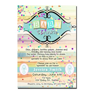Baby Sprinkle Invitation, Baby Sprinkle Shower Invitation, Neutral Gender Baby Sprinkle Shower Invite, Printable Digital Invitation