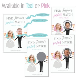 Perfect Match Bridal Shower Scratch off Game, Bridal Shower Game, Fun Bridal Shower Game
