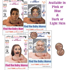 Baby Momma Fun Baby Shower Game, Baby Shower Game girl, shower games girl, baby girl shower games, girl shower games, baby shower game image 2