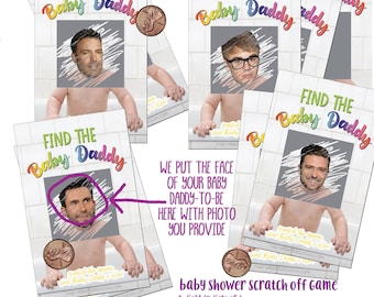 baby daddy funny baby shower game, baby shower games, baby shower game for girl, baby shower game for boy, sets of 6