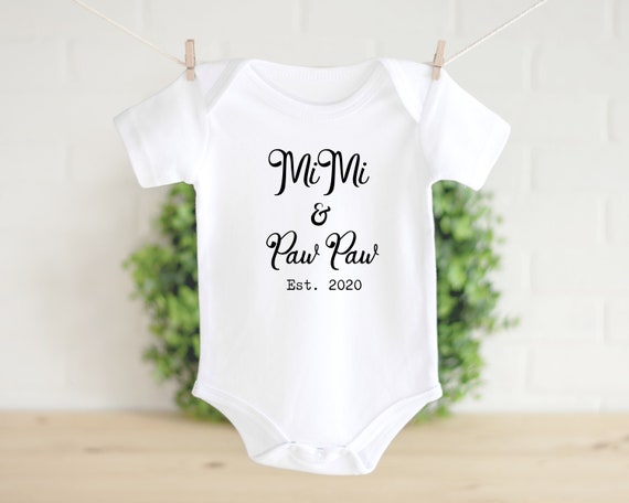 Coming 2020 Announcement Hello Pawpaw Baby Romper