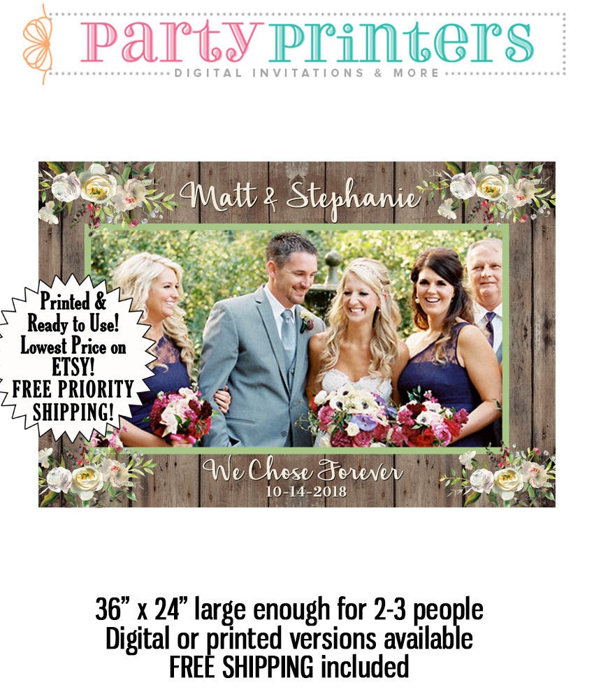 Rustic Wedding Photo Booth Frame Selfie Frame Etsy