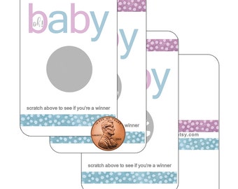 baby shower scratch off, baby shower games, baby shower bingo, baby shower gender neutral, baby shower game cards