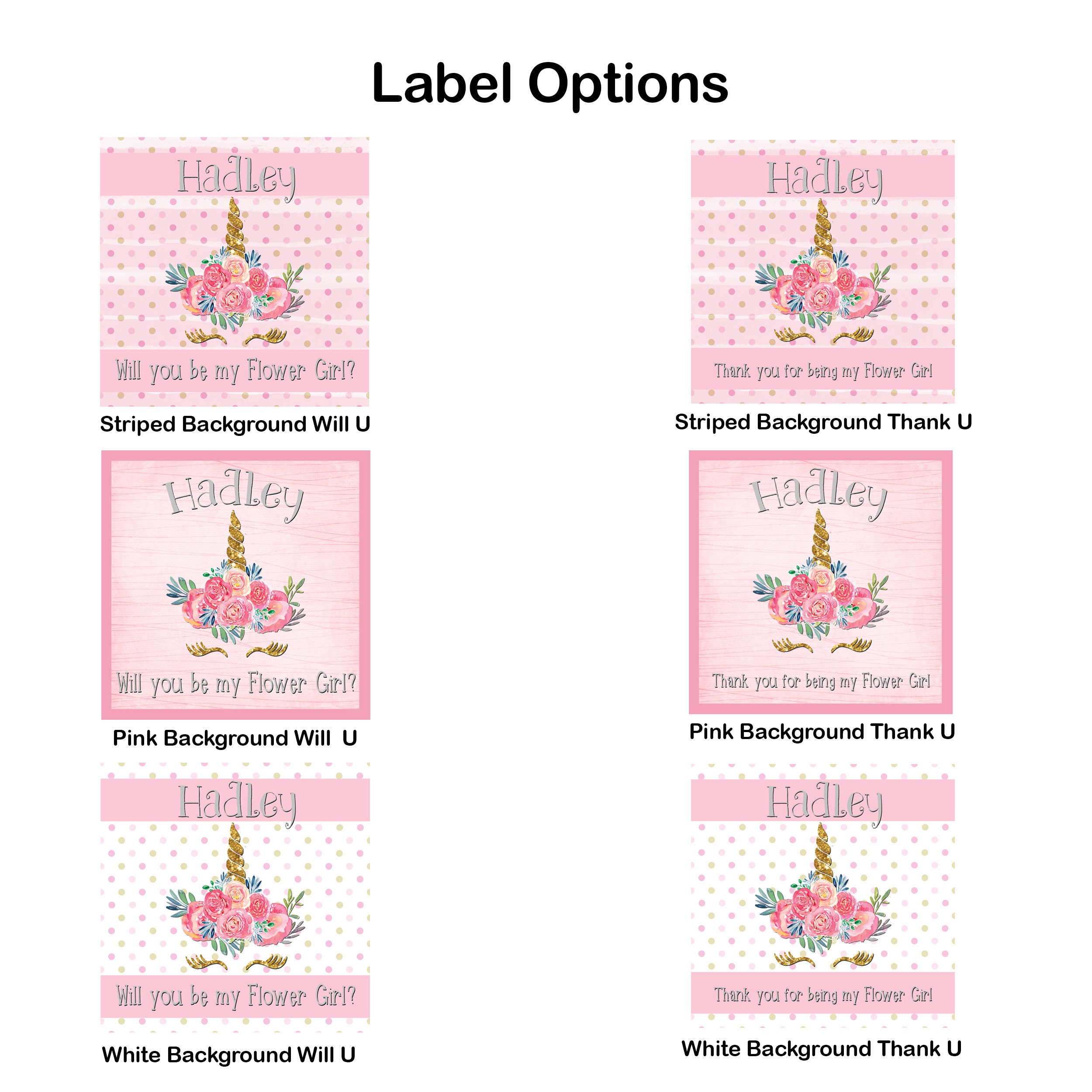 Flower Girl Proposal Unicorn Flower Girl Gifts for Toddlers Etsy