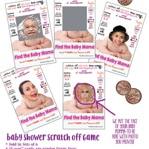 Baby Momma Fun Baby Shower Game, Baby Shower Game girl, shower games girl, baby girl shower games, girl shower games, baby shower game Pink/light skin