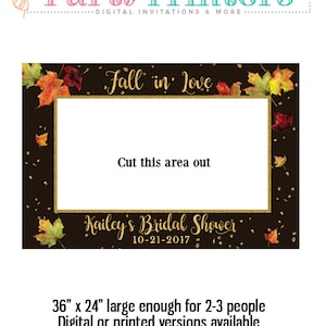 Photo Prop Frame PRINTED, Ready to Use, Fall Bridal Shower / Baby Shower / Wedding Photo Booth, Fall Photo Prop, Selfie Frame