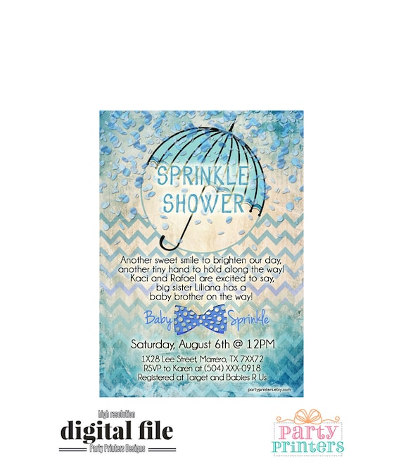 baby sprinkle invitation baby boy sprinkle invitation baby etsy