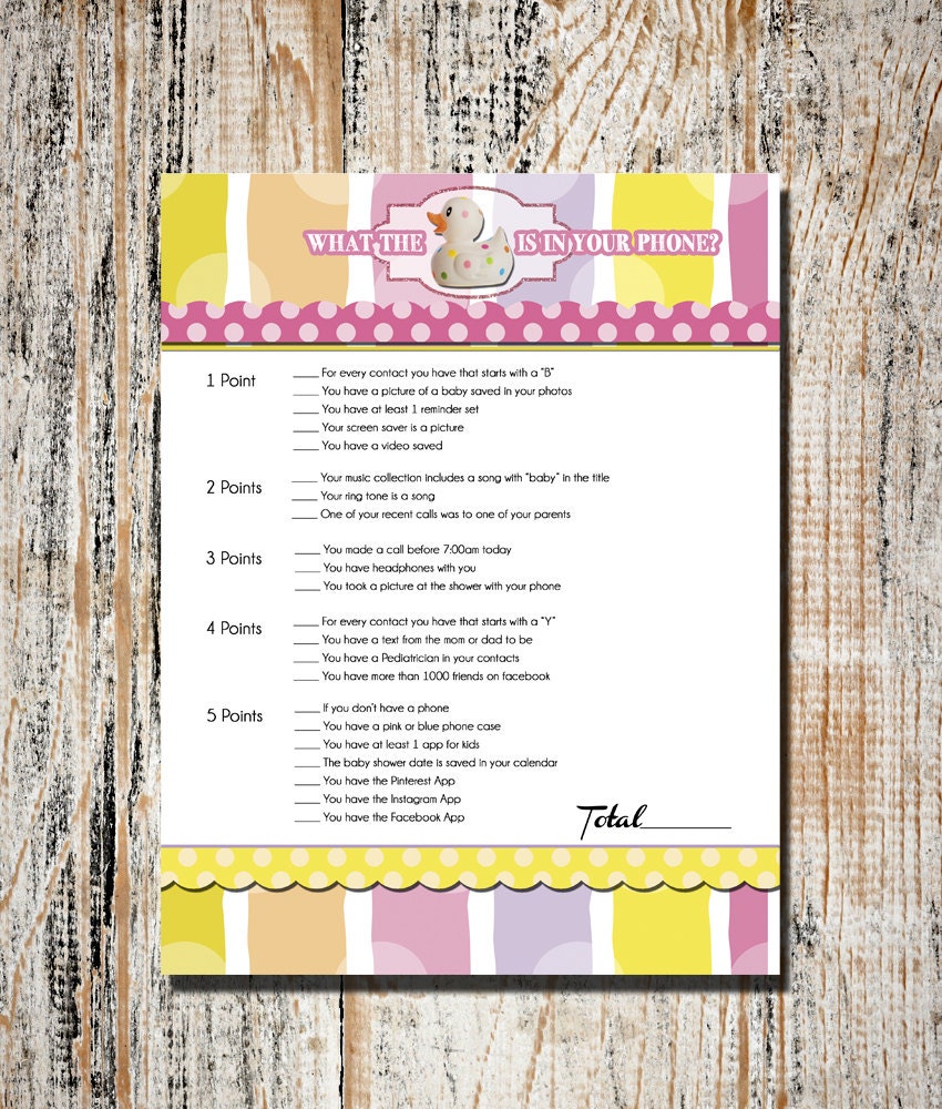 Baby Shower Games Printable Baby Shower Game Instant - Etsy