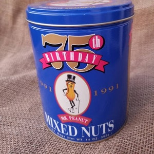 Collectable Planters Peanut 75th Birthday Tin 1991