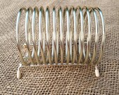 Retro Brass Tone Coiled Letter Holder Vintage Office  Father's Day Gift