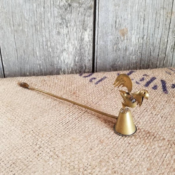 Brass Rooster Candle Snuffer