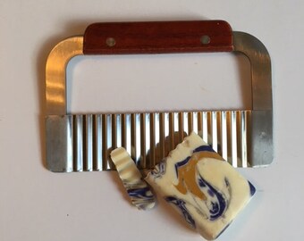 Decorative Cutting Blade For Soap Making With Wooden Handle