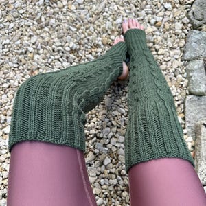 Calentadores de piernas para yoga. Mallas de yoga. Lana de cordero. Talla única.