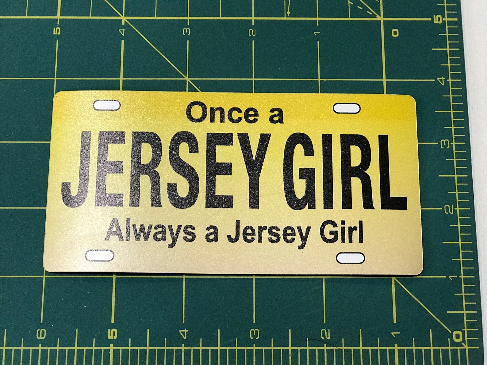 Once a jersey girl always a jersey girl LICENSE PLATE tag Etsy