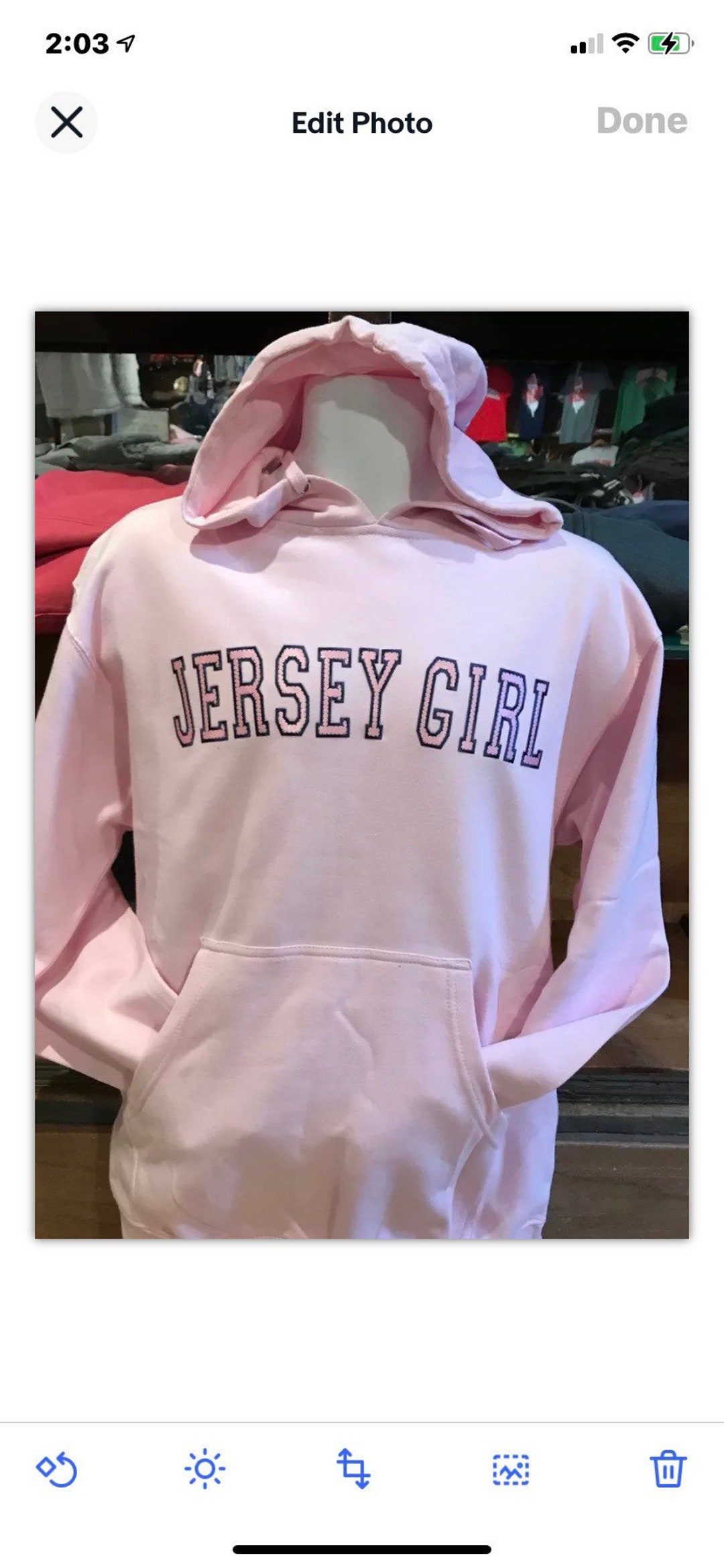 Our Famous. New JERSEY GIRL Hoodie Embroidered Style Letters Etsy
