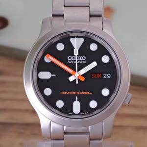 Snk809 Domed Sapphire SNK809 37mm Watch Mod With Brushed