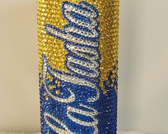 Custom Rhinestone, Bling, Crystal Covered Ombre Skinny Stainless Steel Tumbler