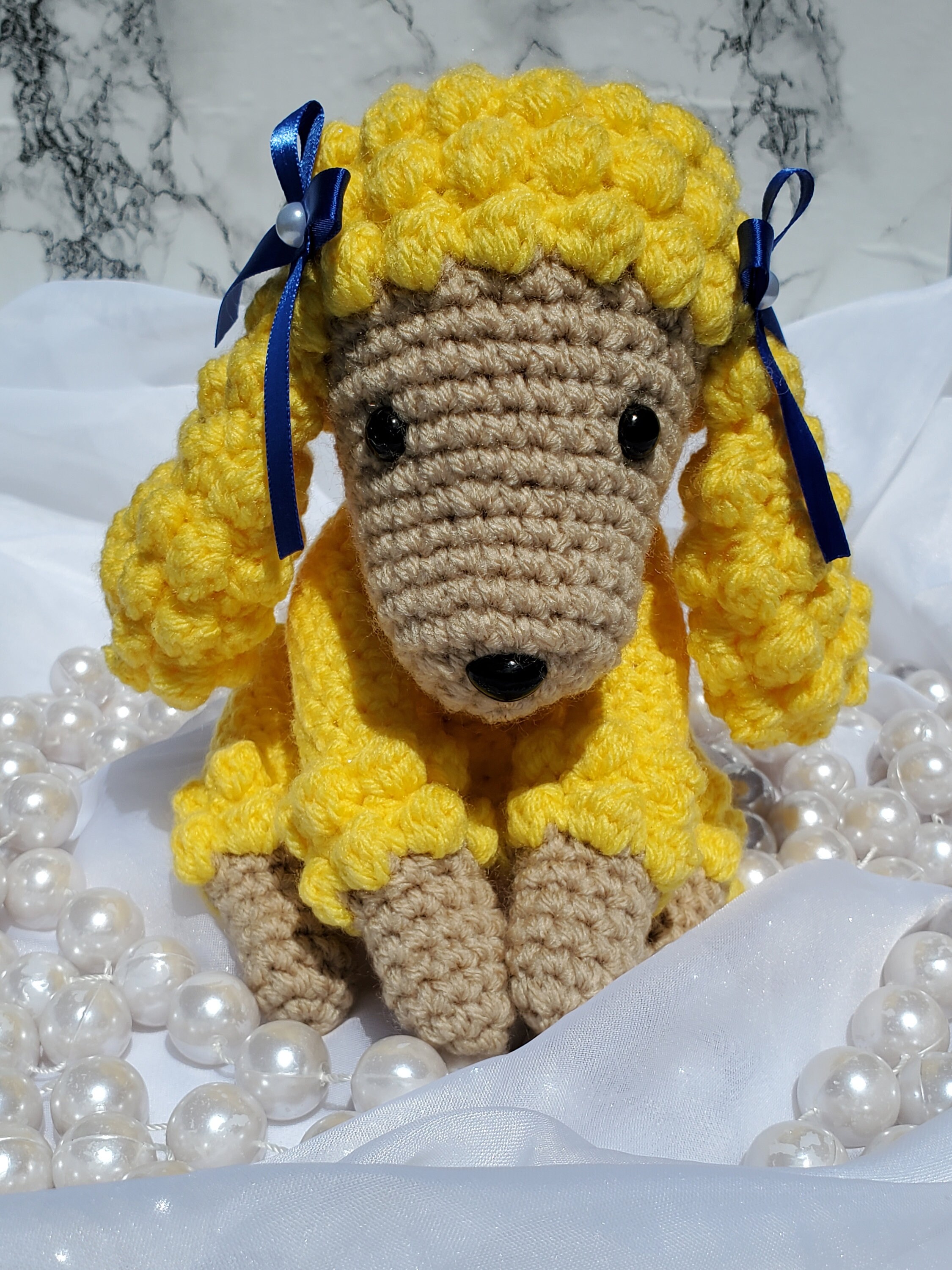 Crochet Poodle Amigurumi doll, SGRho poodle, Pretty Poodle