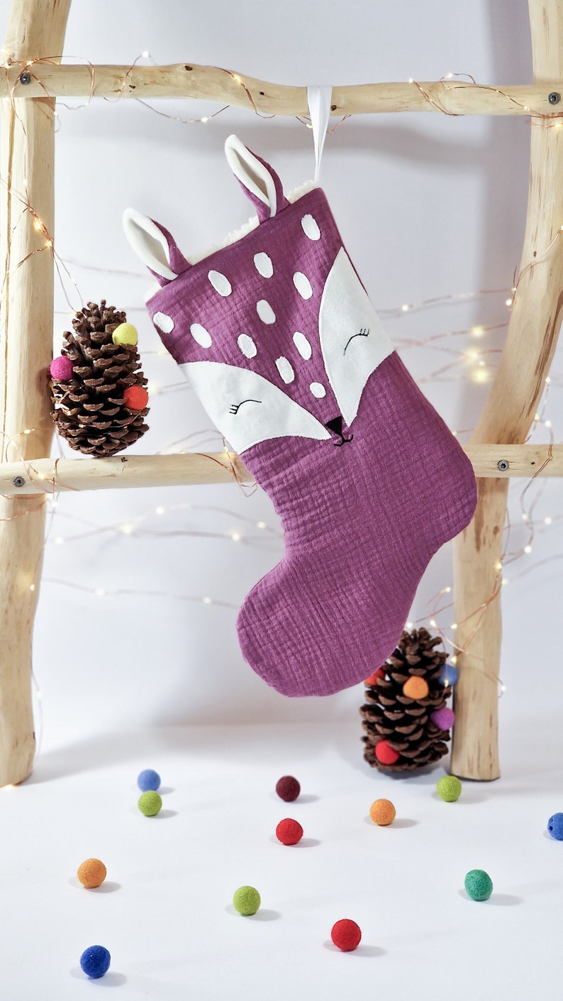 Christmas stocking / Santa stocking DEER MUSSEL image 1