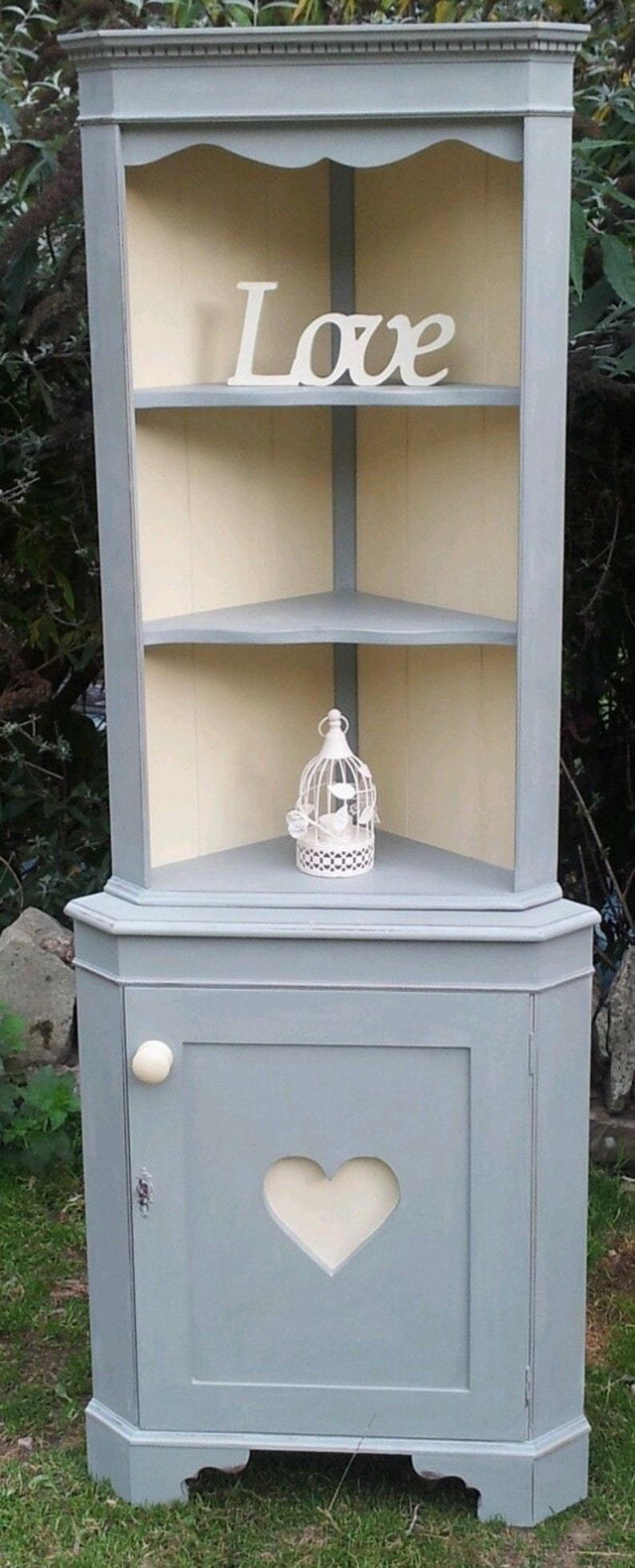 Shabby Chic Corner Cabinets Etsy