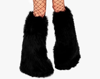 Adult Pink Furry Boot Covers