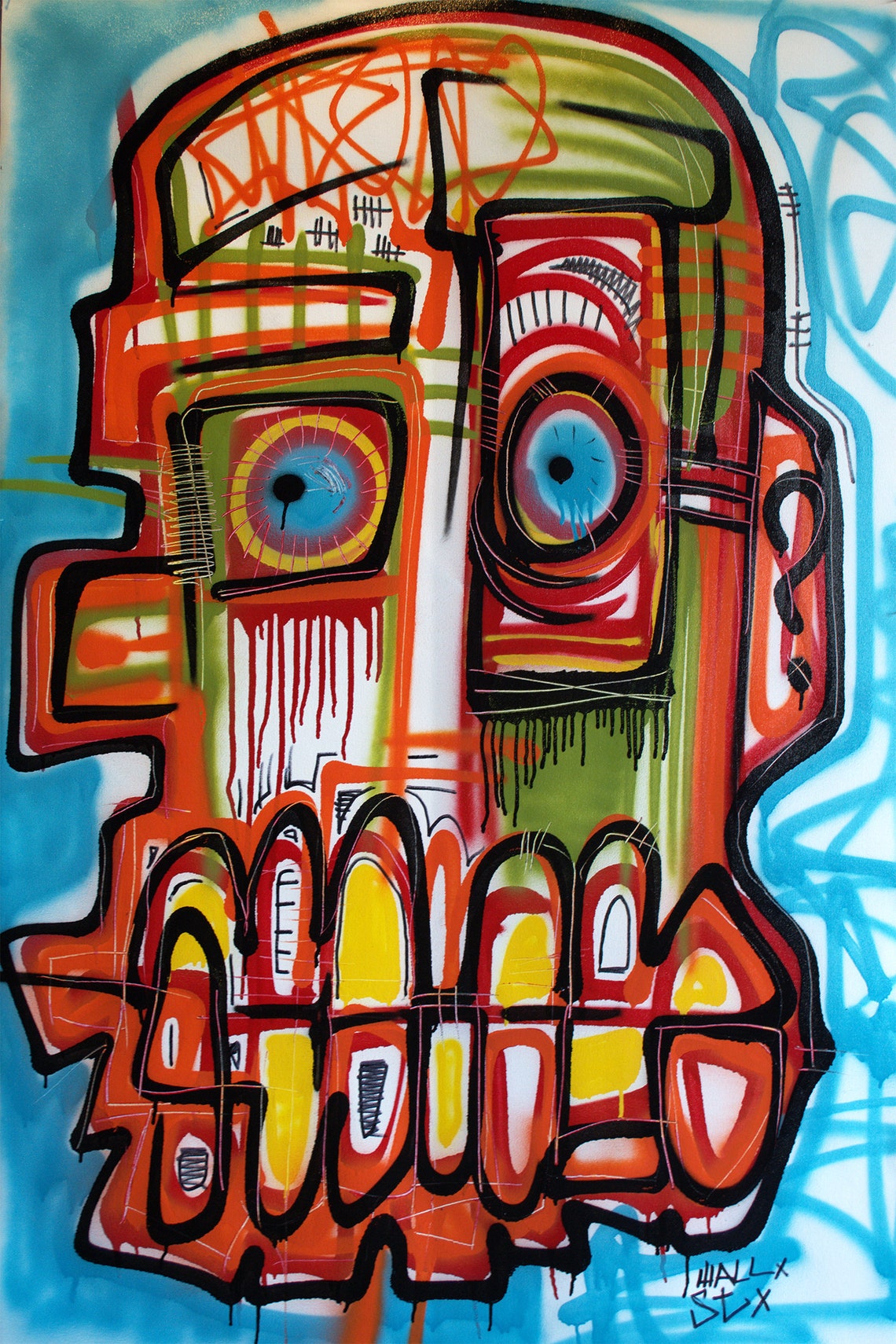 Street Art Poster Vertical Graffiti Art From Painting Urban Etsy