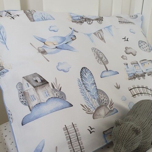 Baby Boy Cot Reversible Bedding Duvet Cover Set Cars Etsy