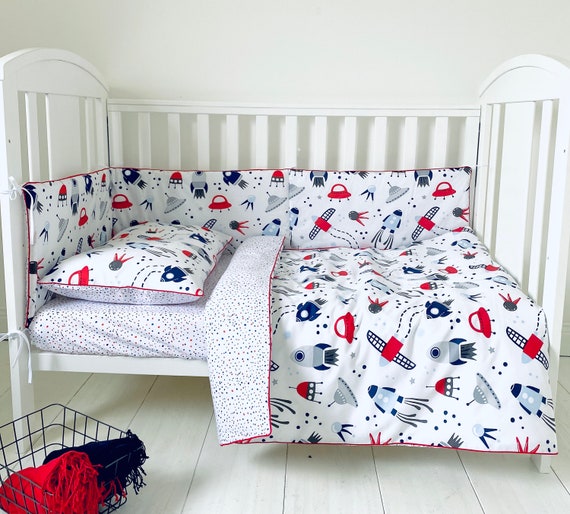 rocket cot bedding