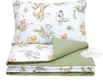 Jungle , Safari Duvet Cover Set,  Baby Bedding, Toddler, Safari Animals Bedding, Children Room Decor, Pure Cotton