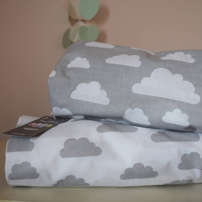 grey cot bed sheet