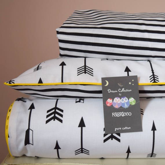 monochrome cot bed bedding