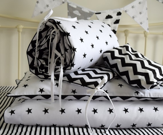 monochrome cot bed bedding