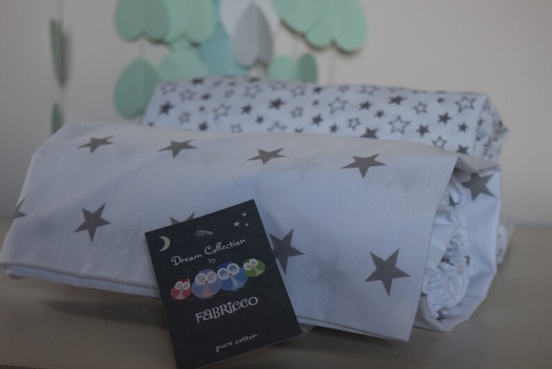 grey cot bed sheet