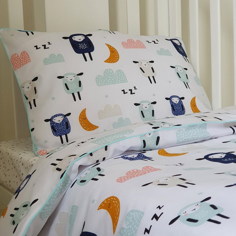 Cute Sheep Bedding 100 COTTON Children Cot and Single Duvet Etsy UK