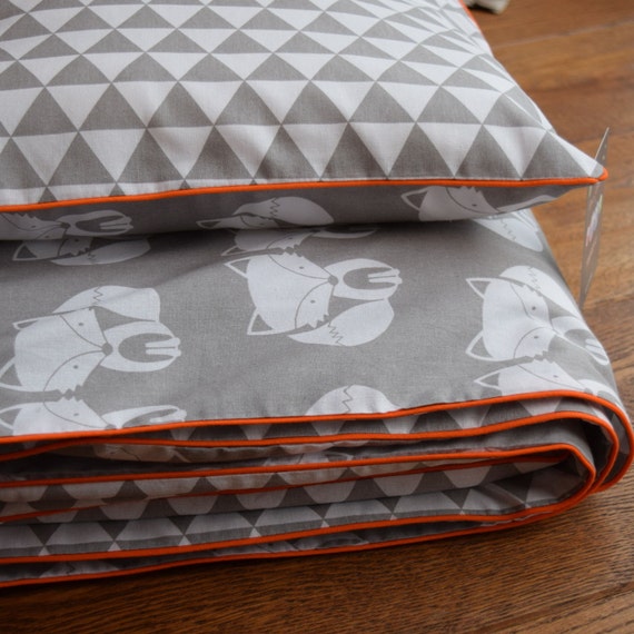 orange cot bedding